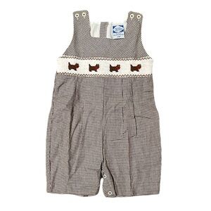 Boys 24M Carriage Boutiques Scottie Scottish Terrier Dog Shortall Romper